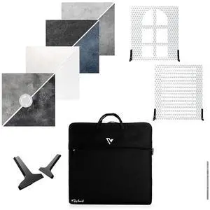 V-FLAT WORLD Kitchen Kit with 4x 24x24" Double Sided Duo Board Backdrop and 2x Shadow Board