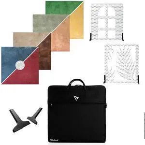V-FLAT WORLD Textured Kit with 4x 24x24" Double Sided Duo Board Backdrop and 2x Shadow Board