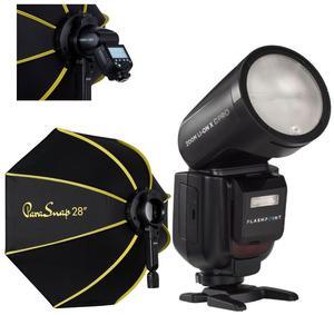 Flashpoint Zoom Li-on X PRO R2 TTL Flash With Parasnap 28" Softbox For Fuji