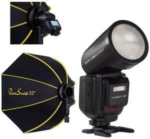 Flashpoint Zoom Li-on X PRO R2 TTL Flash With Parasnap 32" Softbox For Fuji