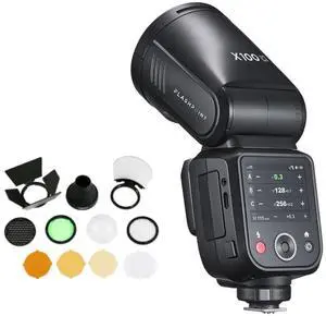 Flashpoint X100 TTL R2 On Camera Flash & Round Head Flash Accessory Kit - Canon