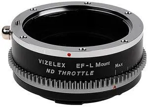 Fotodiox Vizelex ND Throttle Lens Mount Adapter with Built-In Variable ND 1 to 8 Stops Filter for Canon EOS EF/EF-S D/SLR Lens to Select-L-Mount Mirrorless Cameras