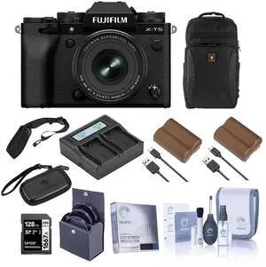 Fujifilm X-T5 Camera, Black with XF 16-50mm f/2.8-4.8 R Lens and Accessories Kit