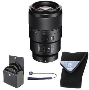 Sony FE 90mm f/2.8 Macro G OSS Lens, Black with 62mm Filter Kit,15x15" Lens Wrap