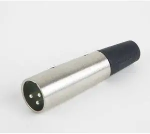 Switchcraft 3-Pin XLR Male Cable Mount Connector, Package, Silver Pin / Nickel