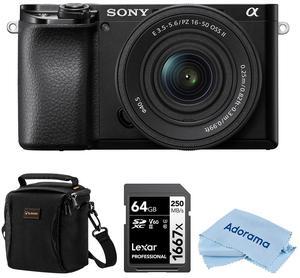 Sony Alpha a6100 Mirrorless Camera with 16-50mm f/3.5-5.6 Lens & Included Value
