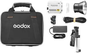 Godox ML60IIBi Bi-Color LED Monolight (AK-B02 V-Mount Battery Handgrip Kit)