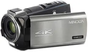 Minolta MN4K100Z 28MP 4K Ultra HD 3.5" Touchscreen Night Vision Camcorder, Gunmetal