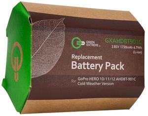 Green Extreme 2-Pack Battery + Triple Charge Case for GoPro HERO 9/10/11/12