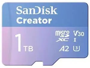 SanDisk Creator Series 1TB UHS-I microSDXC Memory Card with SD Adapter
