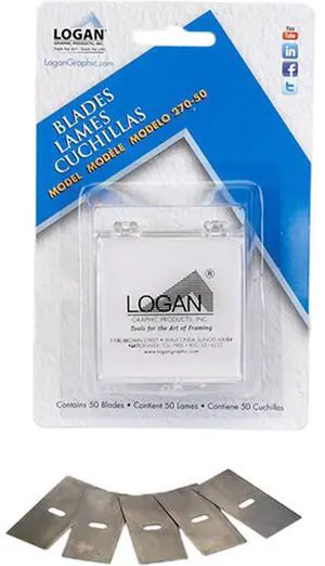 Logan Graphics Replacement Cutting Blades, Model #270, Pack of 50. #270-50