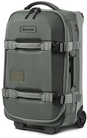 Pelican Aegis Series 22" Wheeled Carry-On Roller Hybrid Duffel Bag + Travel Bundle Charcoal
