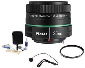 Pentax SMCP-DA 35mm f/2.4 AL Wide Angle Auto Focus Lens Kit, with 49mm UV Filter, Lens Cap Leash, Professional Lens Cleaning Kit
