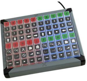 X-Keys XK-80 80-Key USB KVM Keypad, Blue and Red Backlighting #XK-1351-UKVM80-SO