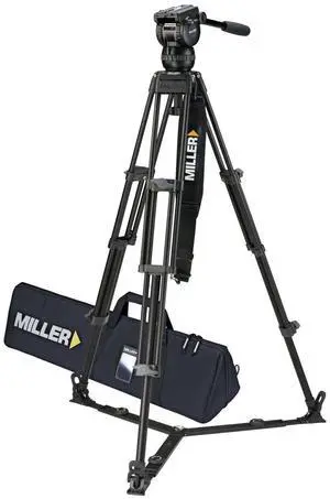 Miller CX2 Fluid Head with Toggle 3-Section Aluminum Alloy Tripod and On Ground Spreader