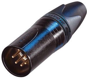 Neutrik NC5MXX-B 5-Pole XLR Male Cable Connector, Black Housing, Gold Contacts