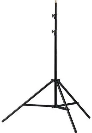 Photoflex 8'-2" Medium Weight Lightstand with 5/8" Mounting Stud, 3-Sections with 2 Risers, Black Anodized