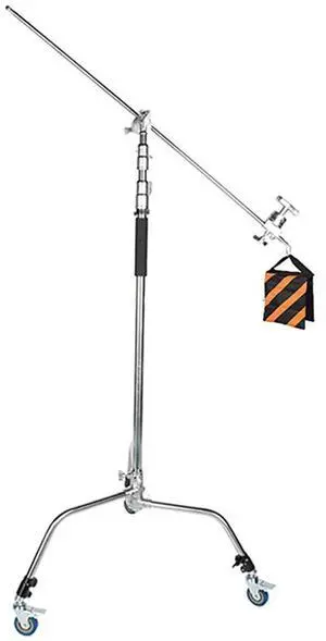 Sirui 10.5' Stainless Steel Tube C-Stand with Grip Head, Extension Arm, Sandbag and Casters