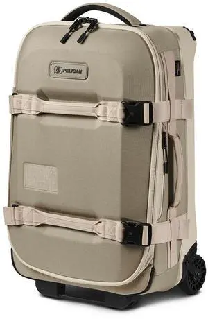 Pelican Aegis Series 22" Wheeled Carry-On Roller Hybrid Duffel Bag + Travel Bundle Sand
