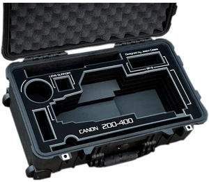Jason Cases Protective Case with Foam for Canon 200-400mm Lens, Black Overlay Jason Cases Protective Case with Foam for Canon 200-400mm Lens, Black Overlay