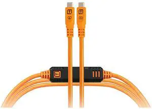 Tether Tools TetherPro Optima 10G 6' USB-C Straight Cable, Orange #CUC06G2B-ORG Tether Tools TetherPro Optima 10G 6' USB-C Straight Cable, Orange #CUC06G2B-ORG