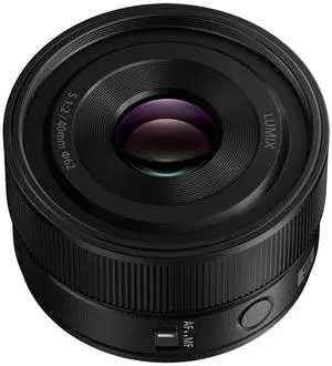 Panasonic LUMIX S 40mm f/2 Lens for L-Mount, Black Panasonic LUMIX S 40mm f/2 Lens for L-Mount, Black