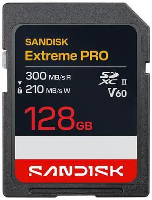 SanDisk SANDISK Extreme PRO SDXC UHS-II V60 Card128GB #SDSDXEM-128G-GN4IN SanDisk SANDISK Extreme PRO SDXC UHS-II V60 Card128GB #SDSDXEM-128G-GN4IN