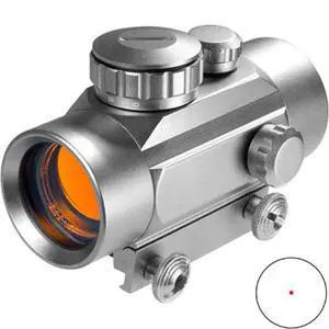 Barska 1x30mm Red Dot Scope, Matte Silver, 5 MOA Illuminated Reticle #AC11086 Barska 1x30mm Red Dot Scope, Matte Silver, 5 MOA Illuminated Reticle #AC11086
