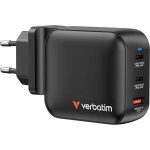 Verbatim 100W 3-Port USB Mini GaN Wall Charger #32230 Verbatim 100W 3-Port USB Mini GaN Wall Charger #32230