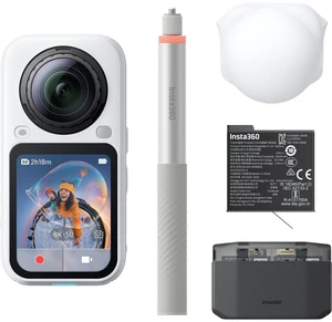 Insta360 X6 8K 360 Action Camera Essential Bundle, Arctic White