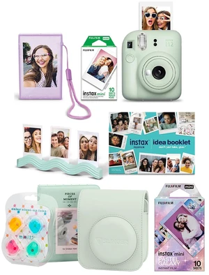 Fujifilm Instax Mini 12 Camera Holiday Bundle 2026 Green, Includes 10-Pk Film Fujifilm Instax Mini 12 Camera Holiday Bundle 2026 Green, Includes 10-Pk Film