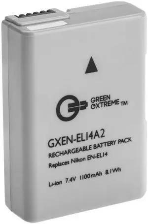 Green Extreme EN-EL14a V2 Lithium-Ion Battery Pack (1100mAh 7.4V) #GX-EN-EL14A2 Green Extreme EN-EL14a V2 Lithium-Ion Battery Pack (1100mAh 7.4V) #GX-EN-EL14A2