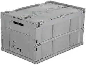 Mount-It! Collapsible Plastic Storage Crate, 65L Capacity #MI-908