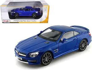 2012 Mercedes SL 63 AMG Blue 1/18 Diecast Car Model by Maisto