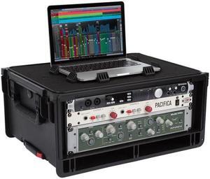SKB Injection-Molded 4 RU Studio Flyer Rack Case with Wheels and Pull Handle