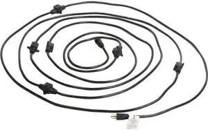 Milspec 32.5' SJTW 14/3 Multi-Outlet Power Distribution Cord, 300V, Black