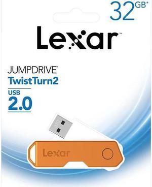 Lexar 32GB JumpDrive TwistTurn2 2.0 USB Flash Drive, Orange #LJDTT2-32GABNAOG
