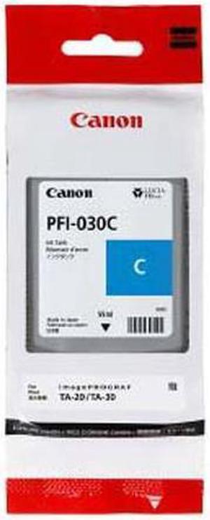 Canon PFI-030 Pigment Cyan Ink Tank, 55ml #3490C001AA