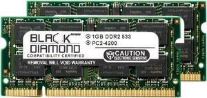 2GB 2X1GB RAM Memory for Acer TravelMate 2490 2492 Black Diamond Memory Module DDR2 SO-DIMM 200pin PC2-4200 533MHz Upgrade