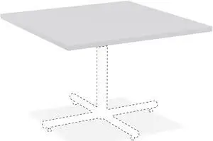 Lorell Taple Top 42"x42" Light Gray 62587 Lorell Taple Top 42"x42" Light Gray 62587