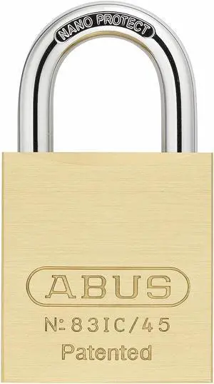 ABUS 83IC/45 Padlock for Interchangeable Core,1-3/4"W