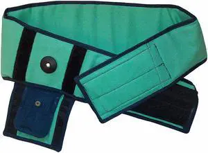 Cotton Fire Retardant Shell, Foam Liner Back Support, 6-1/2" Width, XL, Green