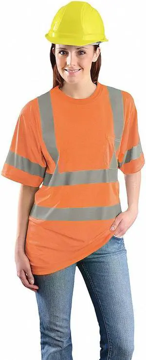 Occunomix Orange Wicking Birdseye T-Shirt, Size: 2XL, ANSI Class 3
