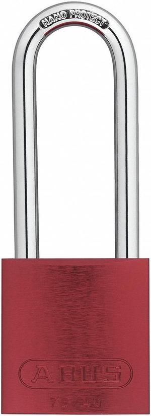 ABUS 15406 Keyed Padlock, Open, Rectangular Aluminum Body, Hardened Steel