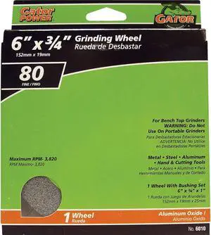 Gator Blade 6 In. 3/4 In. Adjustable - 1", 3/4", 5/8", 1/2" Bench Grinding Wheel