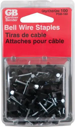Gardner Bender 3/16 In. Plastic Low Voltage Bell Wire Staple (100-Count) PSB-160