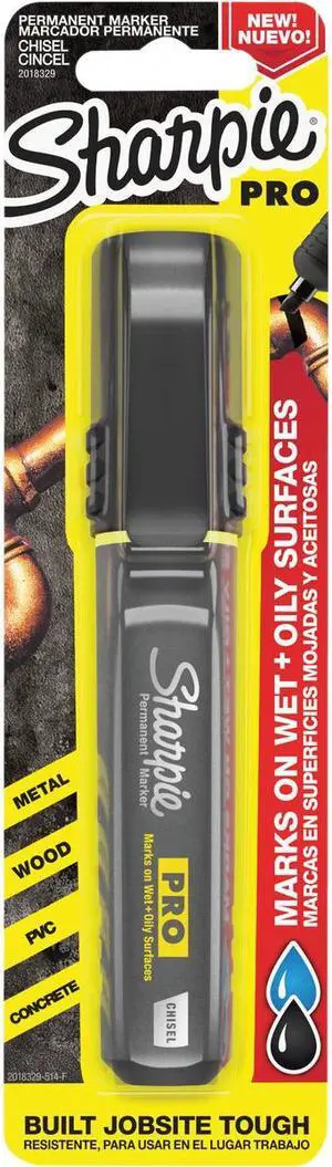 SHARPIE 2178491 Black Permanent Marker, Chisel Tip