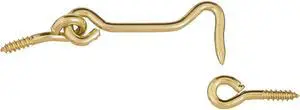 National Solid Brass 2-1/2 In. Hook & Eye Bolt N118133