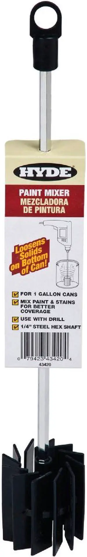 HYDE 43420 Paint Mixer,1/4 Dia,11 In L,1 Gallon