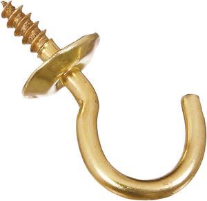 National V2021 5/8 In. Solid Brass Series Cup Hook (5 Count) N119628